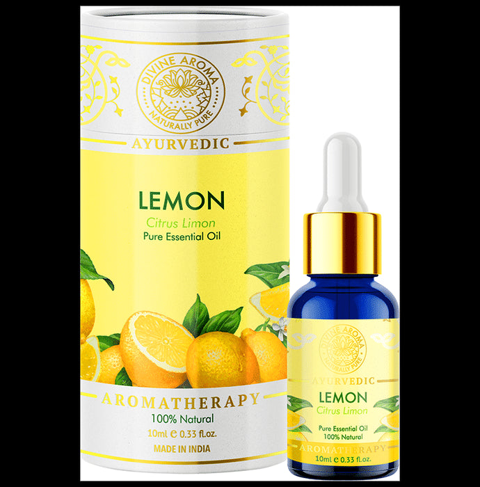 Divine Aroma Ayurvedic 100% Natural Pure Essential Oil Lemon - Nibasu