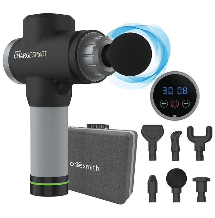 Caresmith Charge Sport Professional Massage Gun Grey and Black - Nibasu