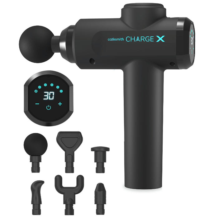 Caresmith Charge X Massage Gun with Touchscreen Display Black - Nibasu