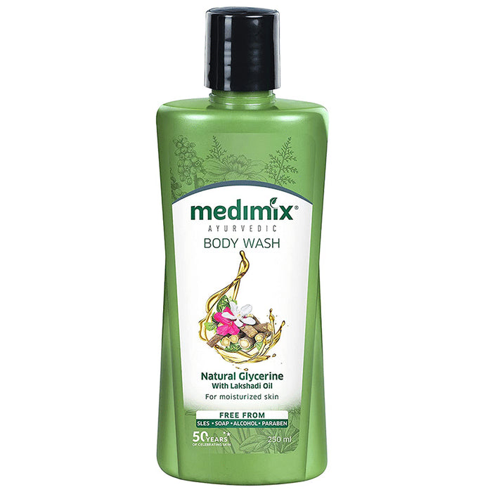 Medimix Ayurvedic Natural Glycerine with Lakshadi Oil Body Wash - Nibasu