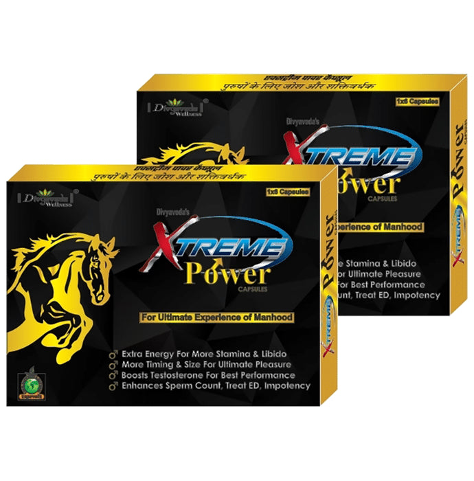 Divyaveda Xtreme Power Capsules (6 Each) - Nibasu