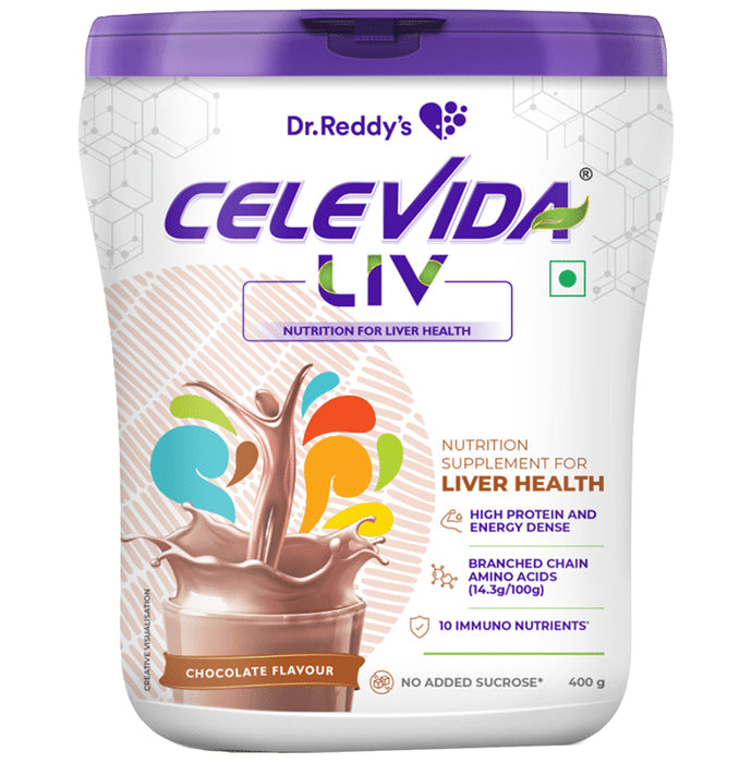 Celevida Liv Whey Protein Powder for Liver Care | Gluten & Sugar-Free | Flavour Chocolate Chocolate - Nibasu