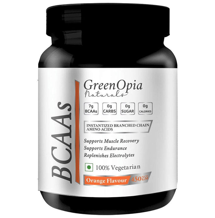 GreenOpia Naturals BCAAs Powder Orange - Nibasu
