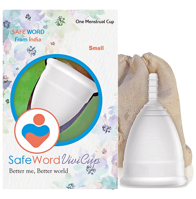 SafeWord Vivi Cup Premium Menstrual Cup Small Transparent - Nibasu