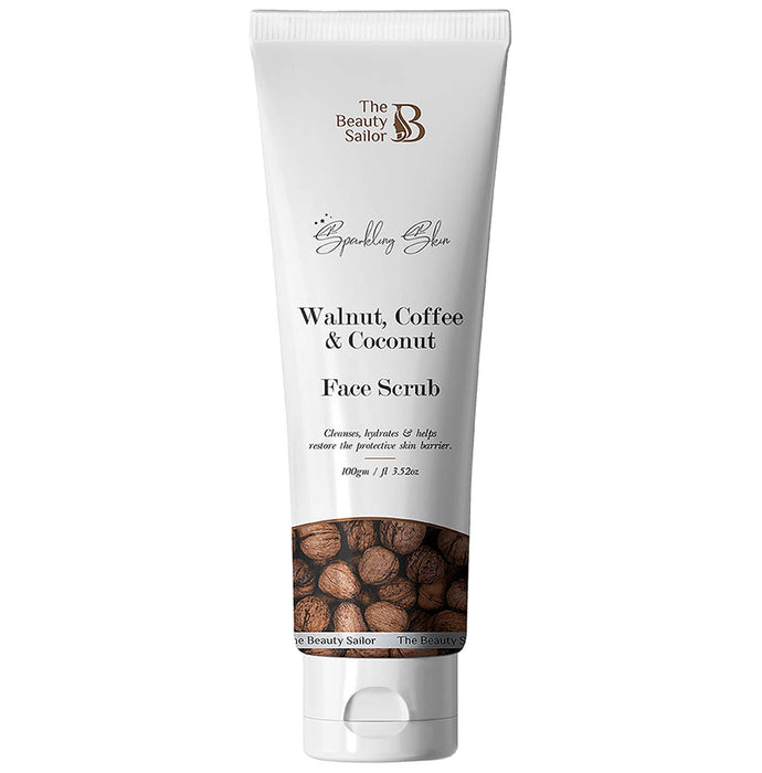 The Beauty Sailor Walnut, Coffee & Coconut Face Scrub - Nibasu