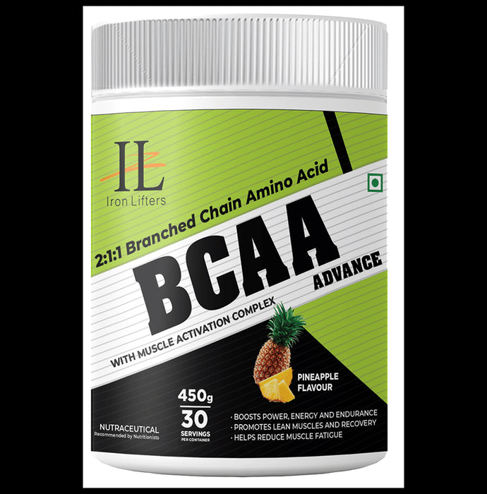Iron Lifters Intra-Training BCAA 2:1:1 Advance Powder Pineapple - Nibasu