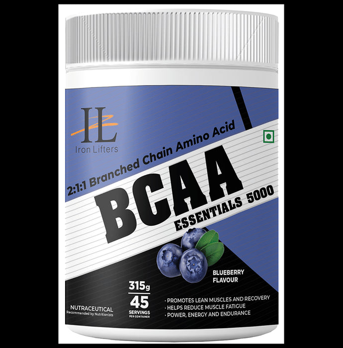 Iron Lifters Intra-Training BCAA 2:1:1 Essentials 5000 Powder Blueberry - Nibasu