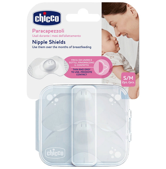 Chicco New Nipple Silicone Shields Small to Medium - Nibasu
