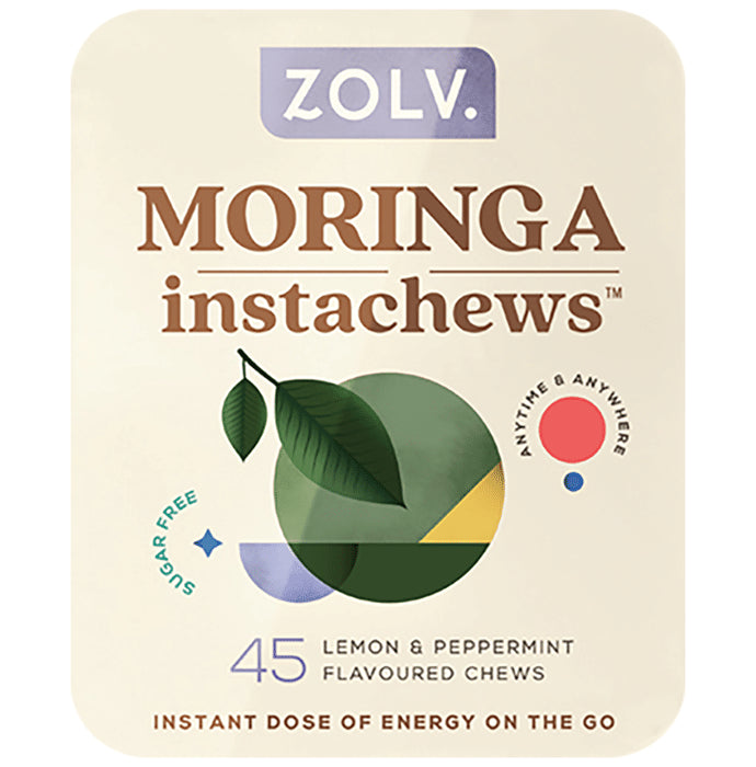 ZOLV Moringa Instachews Lemon & Peppermint Sugar Free - Nibasu