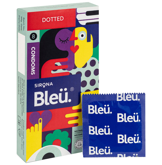 Bleu Dotted Condom - Nibasu