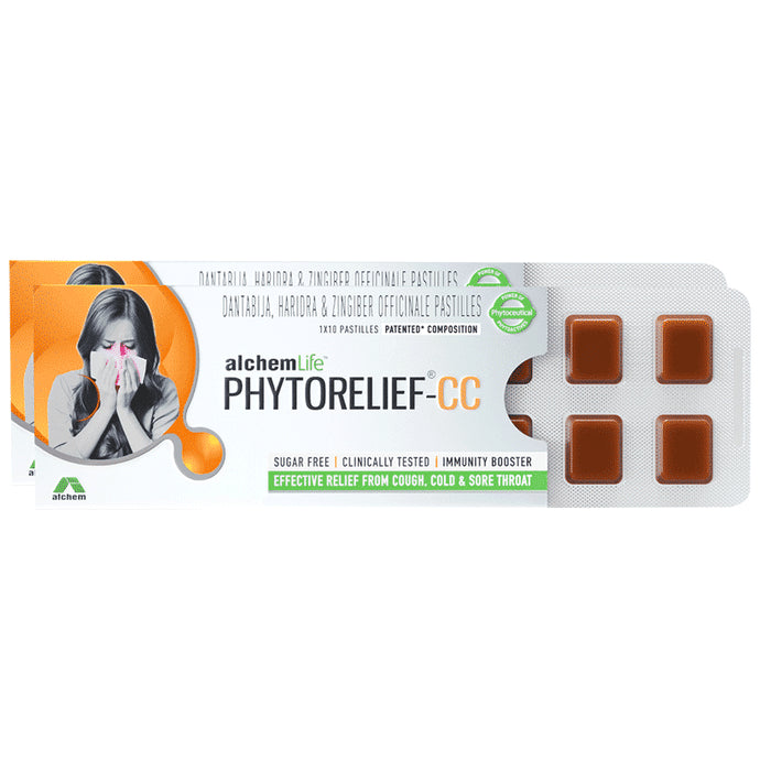 Phytorelief-CC Immunity Lozenges for Cough, Cold & Sore Throat (10 Each) | Sugar Free - Nibasu