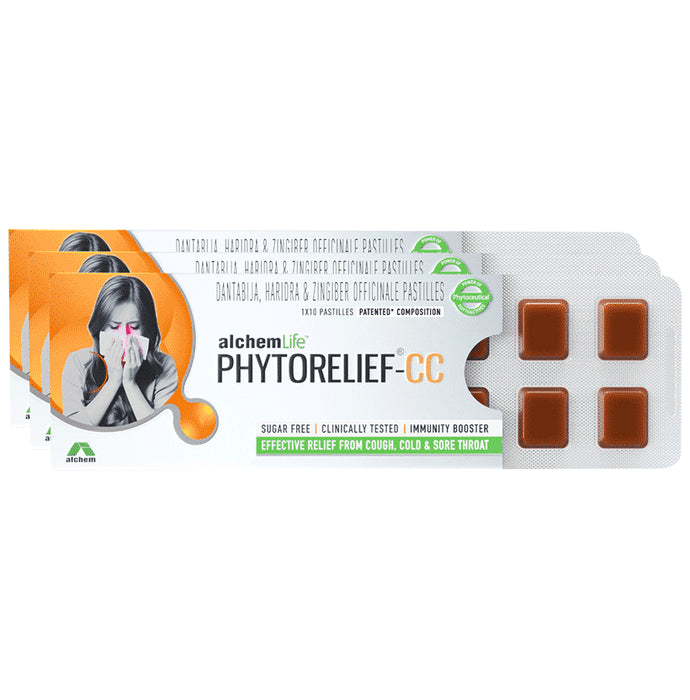 Phytorelief-CC Immunity Lozenges for Cough, Cold & Sore Throat (10 Each) | Sugar Free - Nibasu