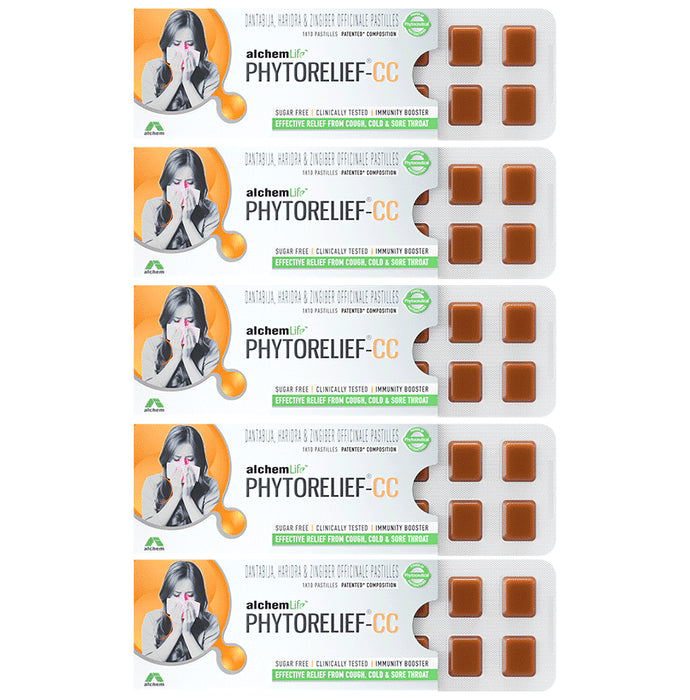 Phytorelief-CC Immunity Lozenges for Cough, Cold & Sore Throat (10 Each) | Sugar Free - Nibasu
