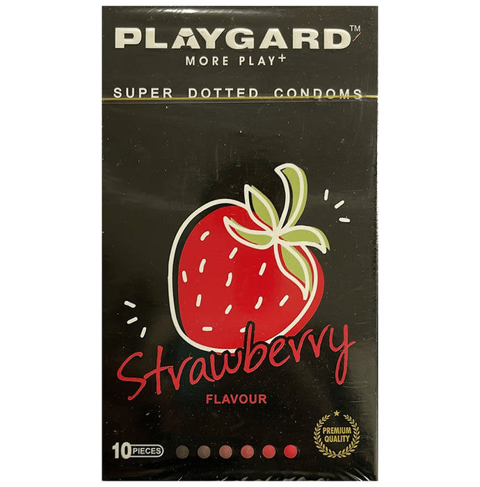 Playgard More Play + Super Dotted Condom Strawberry - Nibasu