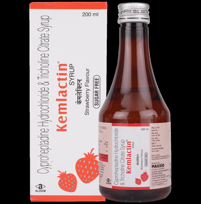 Kemlactin Syrup Strawberry Sugar Free - Nibasu