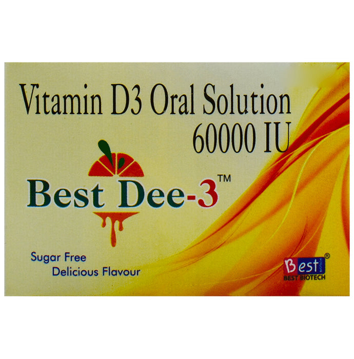 Best Dee 3 Oral Solution (5ml Each) Delicious Sugar Free - Nibasu